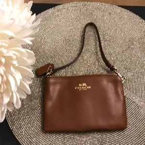Leather Coach Wristlet